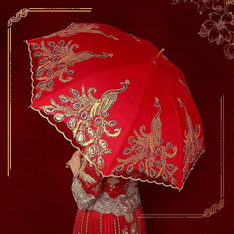 结婚红伞新娘伞红色出嫁雨伞中式婚礼迎亲用的婚伞婚庆陪嫁专用,节庆用品/礼品,婚房装扮用品,淘宝优惠券,粉丝福利购,淘宝优惠卷
