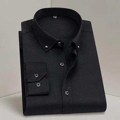 Hot Sale Mens Business Dress Shirt Formal Fashion Thin Clas