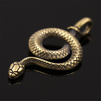 3D Snake Casting Animal Mini Figurine Retro Style Metal Scul