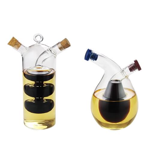 Glass leakage control oil pot soy sauce vinegar pot 280mL