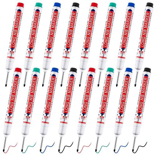 20mm Waterproof Deep Hole Marker Pens Long Nib Head Carpente