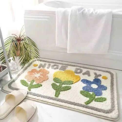Cream wind bathroom floor mat household toilet door absorben