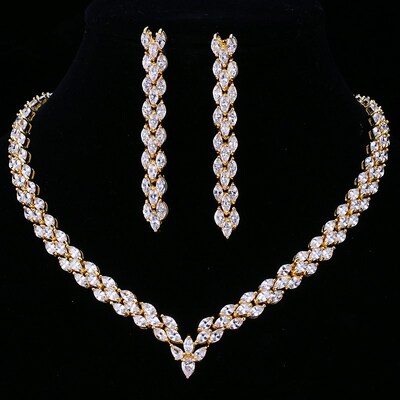 Emmaya Exquisite Cubic Zirconia Wedding Party Jewelry Set Go