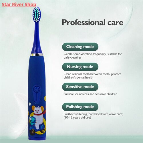 For Children Electric Toothbrush Cartoon Pattern Kids with R