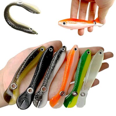 Fish Walking 5pcs/lot Soft Fishing Lures 2g/6g Swing Tail Ba
