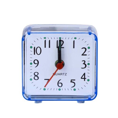 New Mini Square Quartz Beep Alarm Clock Plastic Desk Table T