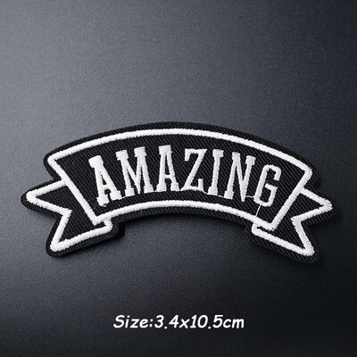Black And White Embroidery Applique Ironing Sewing Supplies