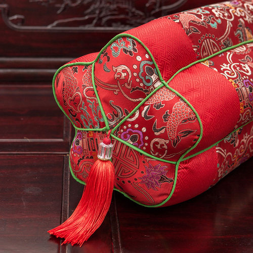 红木沙发扶手枕梅花枕罗汉床扶手枕沙发侧边扶手枕宫廷腰枕靠背