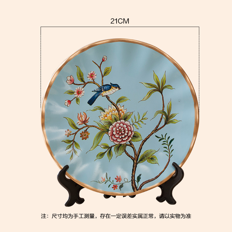 欧式复古盘子摆件创意家居客厅玄关酒柜圆盘现代装饰品送闺蜜结婚,家居饰品,装饰坐盘/挂盘,淘宝优惠券,粉丝福利购,淘宝优惠卷