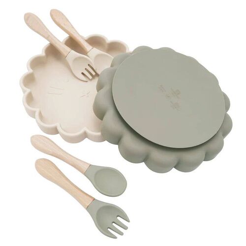 Baby Tableware New Born Baby Products Flower Silicone Bowl E