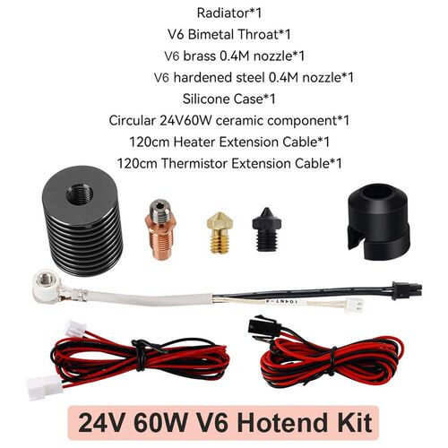 24V 50W 60W V6 Hotend For Voron 0.1/0.2/2.4 3D Printer Bimet