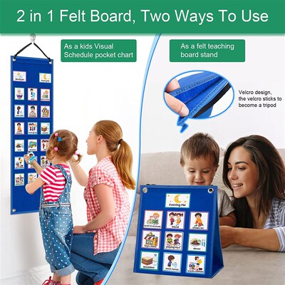 Visual Schedule for Kids Daily Routine Chart with 70 Cards C