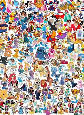 50/100/200/300Pcs  Mix Cartoon Cute Stitch Micky Princess er