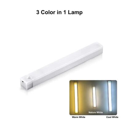 LED Motion Sensor Bar Light Rechargeable Induction Night Lig