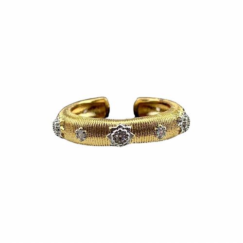 Vintage Palace Style Buchi Wire Drawing Craft Ring Double Co