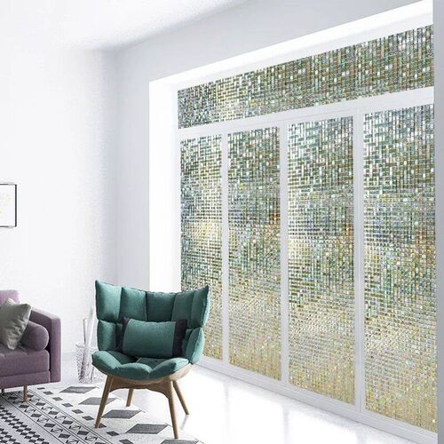 Window Privacy Film 3D Rainbow Window Sticker Vinyl Self Adh