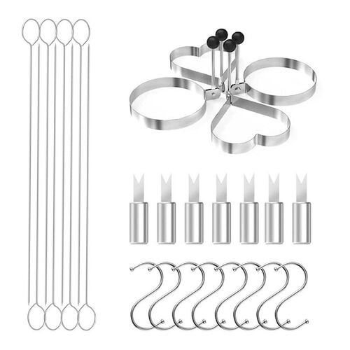 Ready-stock Stainless Steel Barbecue Tool Set Outdoor Bbq ok