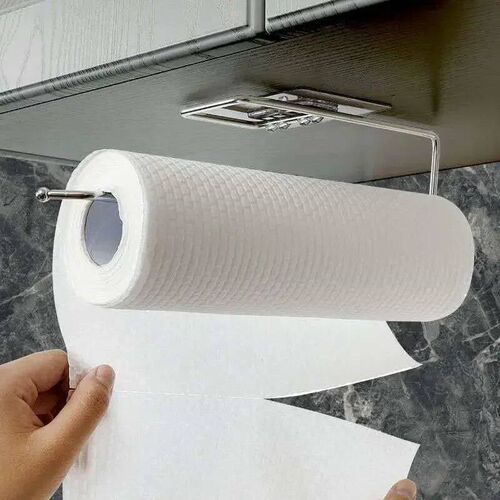 Under Cabinet Towel Roll Paper Holder Self Adhesive Hanger R