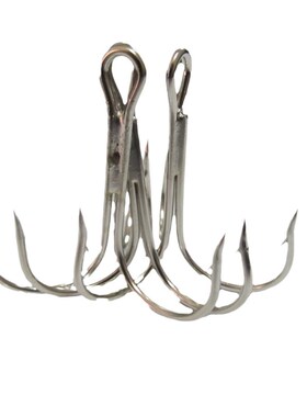 Barbed 3Prong Anchor Hooks Fishing Gear Hooks Small Accessor