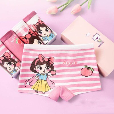 4 Pcs/Lot Girls Soft Panties Kids Cotton Children Underwear1