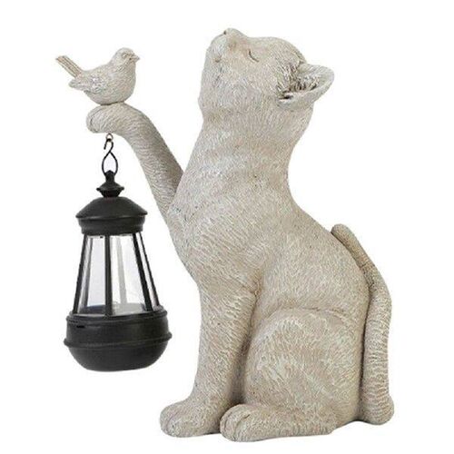 Creative Cat Yard Light Solar Decor Animal Lamp Resin