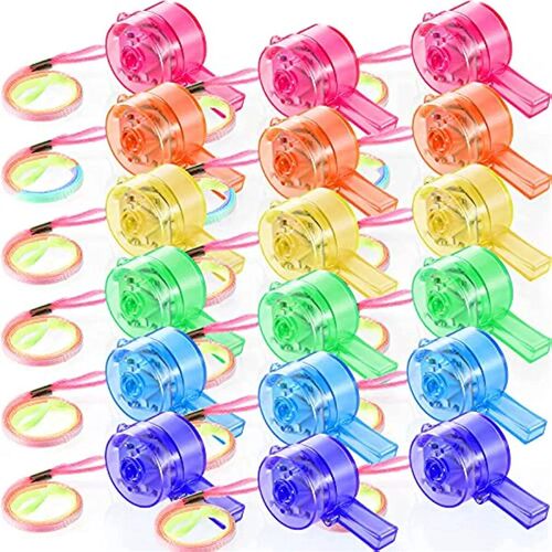 18pcs LED Light Up Whistle Glow Luminous Whistles Toys Bulk