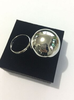 Stylish Fashionable Large Metal Ball Ring Adjustable Opening