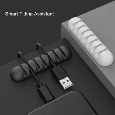 Smart Cable Holder Silicone Flexible Cable Winder Wire Organ