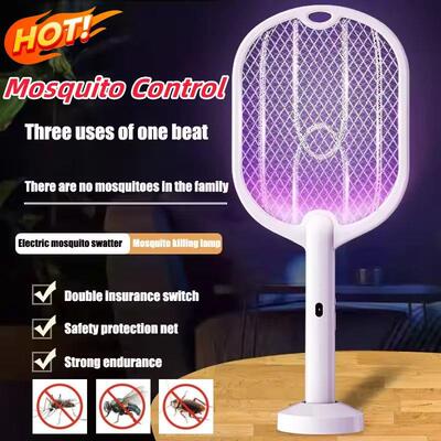 3-in-1 Electric Mosquito Swatter Rechargeable Foldable Mosqu