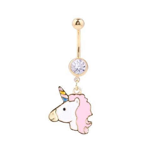 1PC Stainless Steel Crystal Belly Button Ring Dangle Fashion