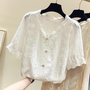 Plus Size Chiffon Blusas Mujer De Moda 2021 Summer Ropa Muje