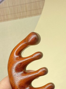 Natural Red Sandalwood Comb for Head Massage AntiHair Loss F