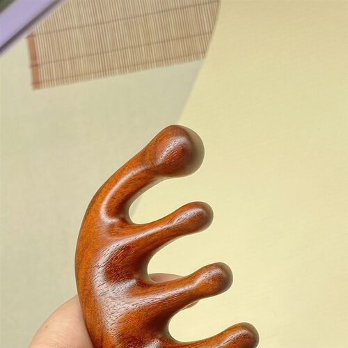 Natural Red Sandalwood Comb for Head Massage AntiHair Loss F