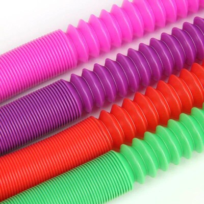 8 PCS  Colorful Telescopic Tube Sretching Tube Corrugated Tu