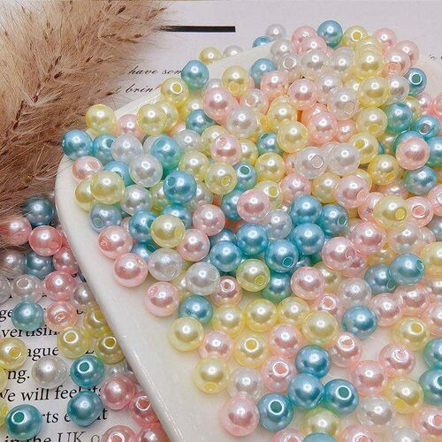 3-12mm Mix size 1150pcs Pure White/Pearl wtraight holes roun
