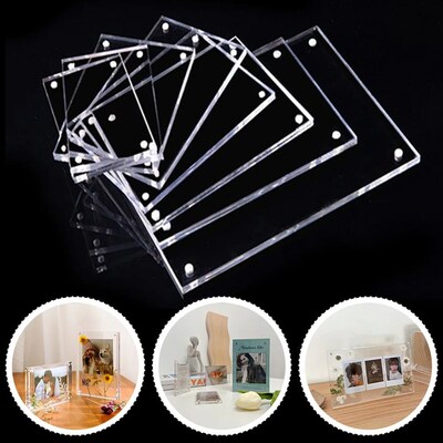 Acrylic Picture Photo Frame Magnetic Photocard Holder Poster