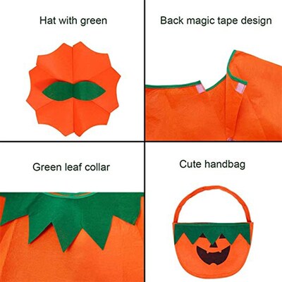 Halloween Costume Adult Childrens Pumpkin Makeup Performan