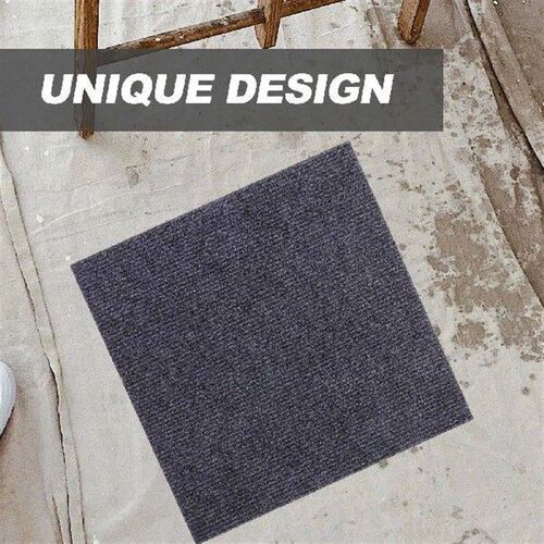 10 Pcs Non Floor Stickers Tiles 30x30cm Black Self Adhesive