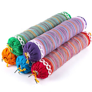 山桃核原料桃核颈椎枕头 小核桃颈椎专用圆形糖果护颈脊椎按摩枕