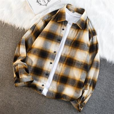 Men Flannel Shirt High Quality Comfortable Long Sleeve Shirt