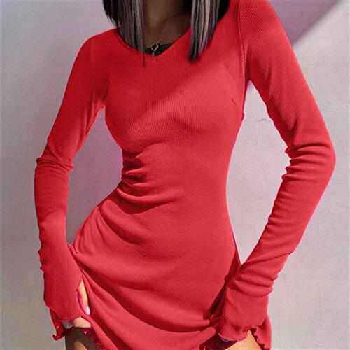 short bottoming round A-line with pullover sleeve high back