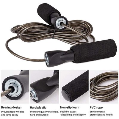 Adjustable Length Steel Wire Jump Rope Boxing Speed Skipping