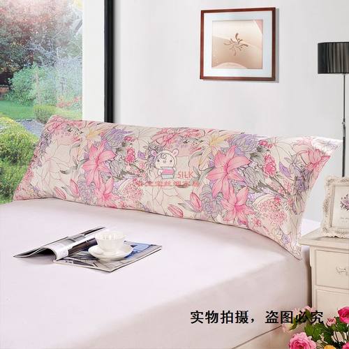 100桑蚕丝纯真丝提花人长枕巾0/1/1*CM 印花素色