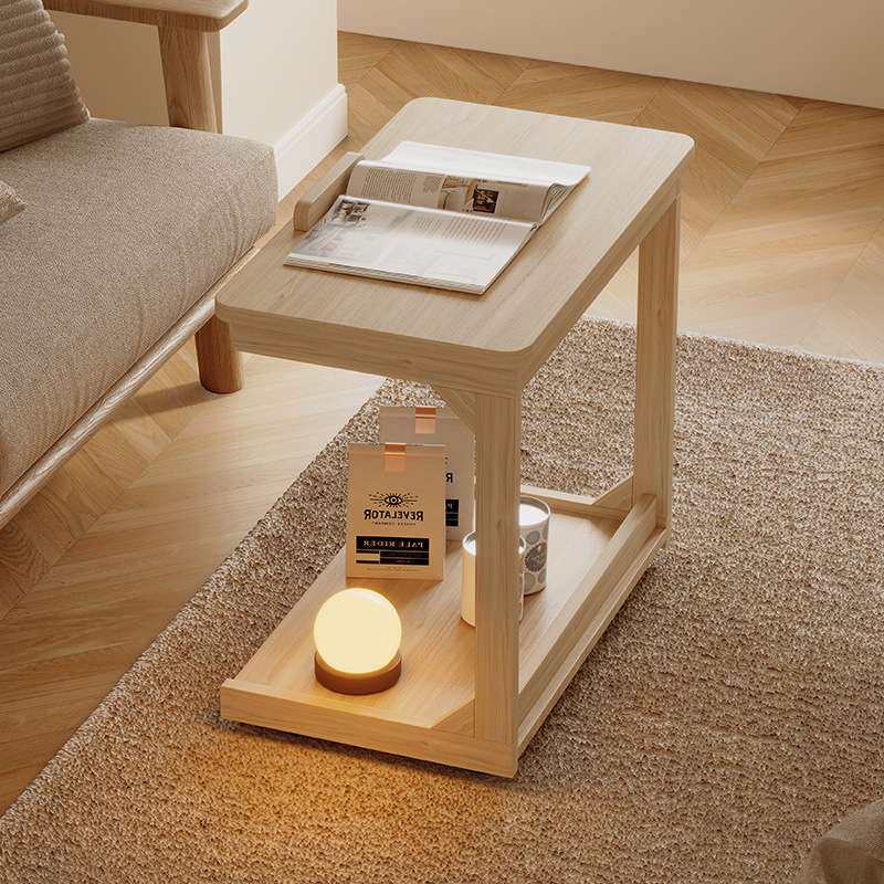 原木风沙发边桌可移动翻转床边桌卧室家用懒人电脑桌阳台小茶桌,3C数码配件,其它配件,淘宝优惠券,粉丝福利购,淘宝优惠卷