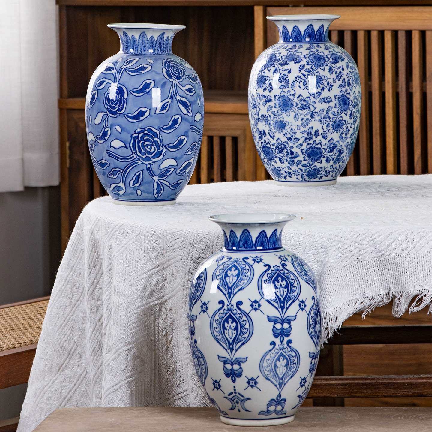 青花瓷花瓶可水培陶瓷花器中式花器客厅电视柜桌装饰花瓶摆件,3C数码配件,其它配件,淘宝优惠券,粉丝福利购,淘宝优惠卷