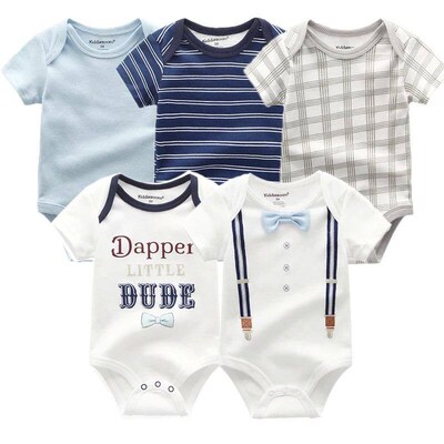 2023 Baby Rompers 5-pack infantil Jumpsuit Boy clothes Summe