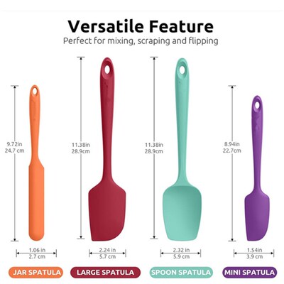 Silicone Spatula Food Grade Rubber Kitchen Baking Scraper