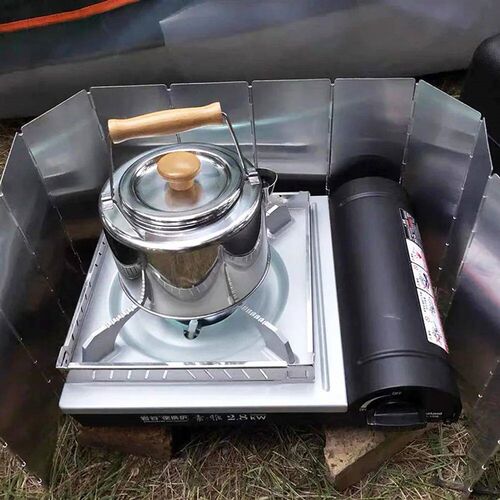 8/9/10/12/14/16 Plates Folding Camping Stove Windshield Gas