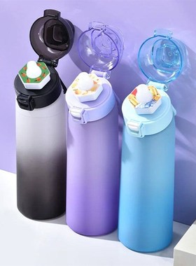 650ML Scent Flavored Water Bottle Leak-Proof with 7 Flavor P