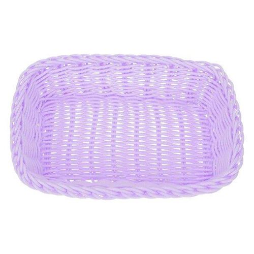 Macaron Color Woven Storage Baskets Purple Desktop ganizer